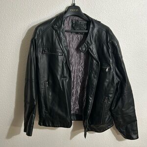 Calvin Klein - black leather like jacket